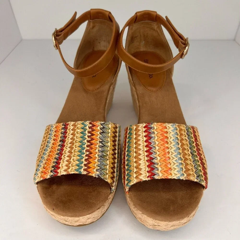 Style & Co. Womens Multicolor F42199 Seleeney Wedge Size 10M Slingback Sandals